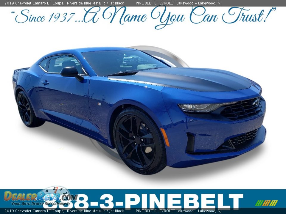 2019 Chevrolet Camaro LT Coupe Riverside Blue Metallic / Jet Black Photo #1