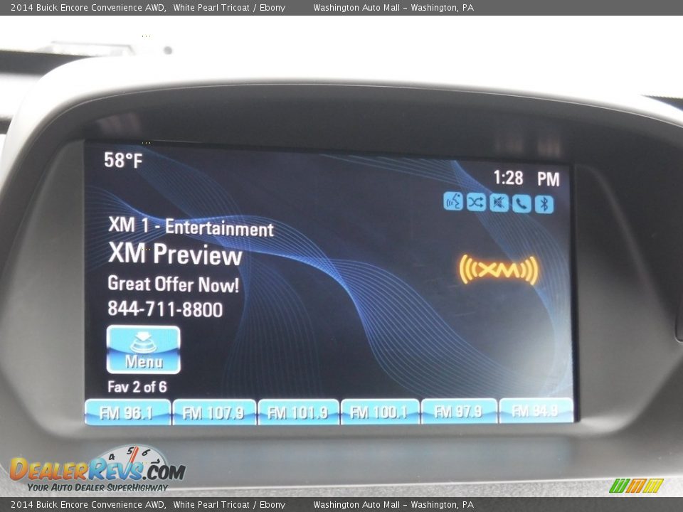 2014 Buick Encore Convenience AWD White Pearl Tricoat / Ebony Photo #17