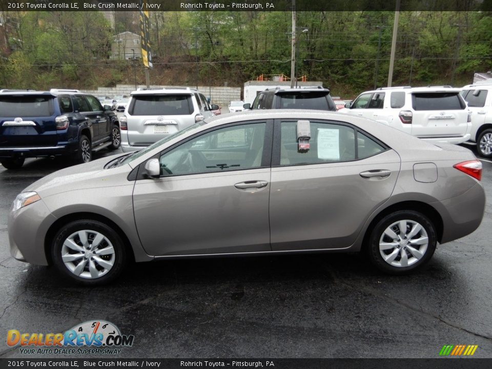 2016 Toyota Corolla LE Blue Crush Metallic / Ivory Photo #4