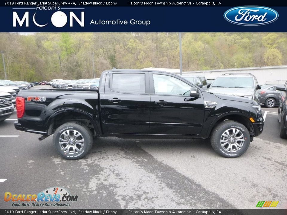 2019 Ford Ranger Lariat SuperCrew 4x4 Shadow Black / Ebony Photo #1