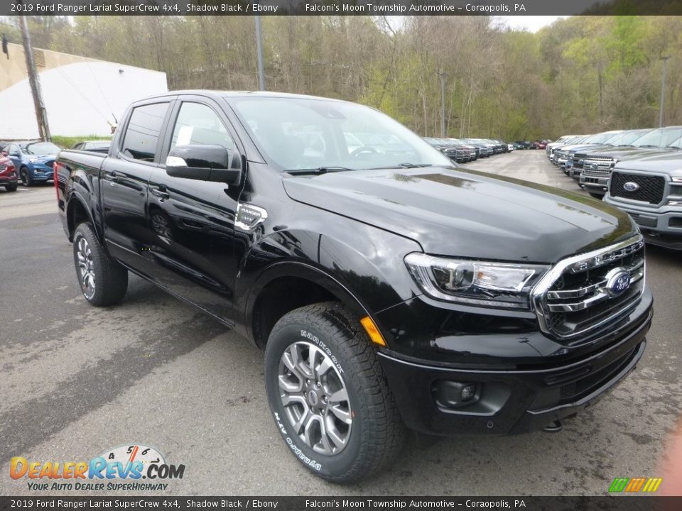 2019 Ford Ranger Lariat SuperCrew 4x4 Shadow Black / Ebony Photo #3