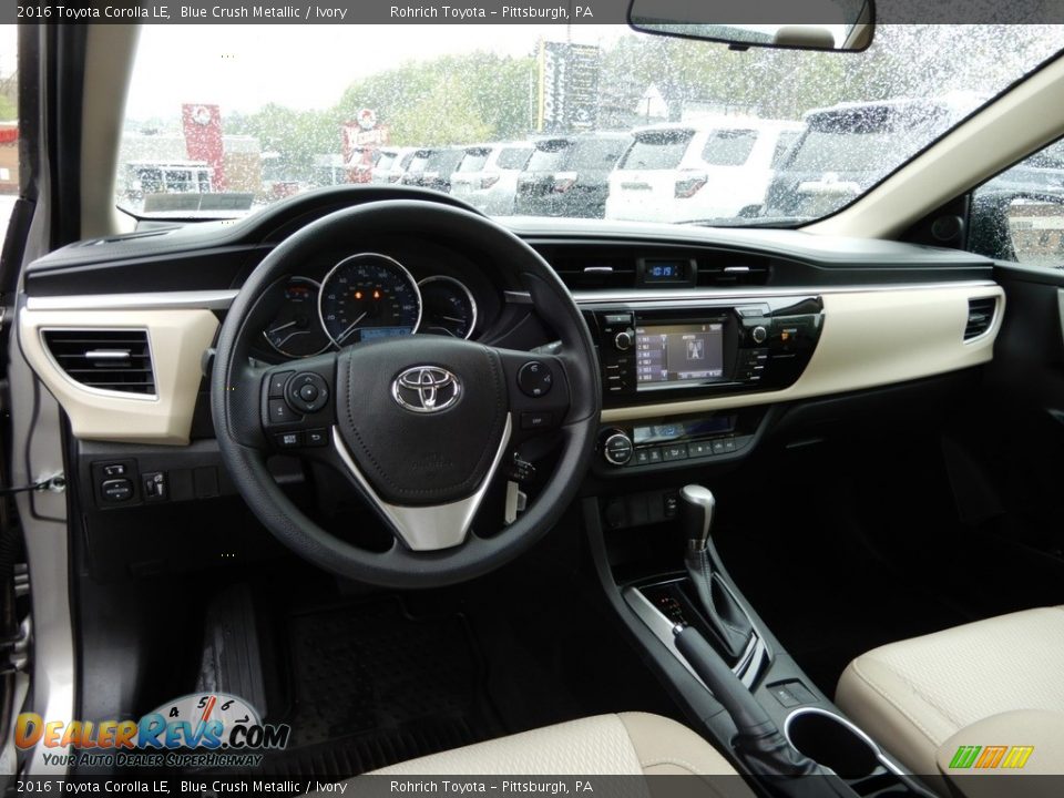 2016 Toyota Corolla LE Blue Crush Metallic / Ivory Photo #8