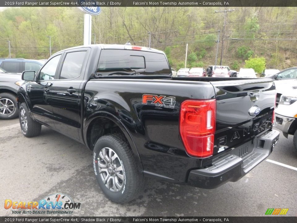 2019 Ford Ranger Lariat SuperCrew 4x4 Shadow Black / Ebony Photo #6