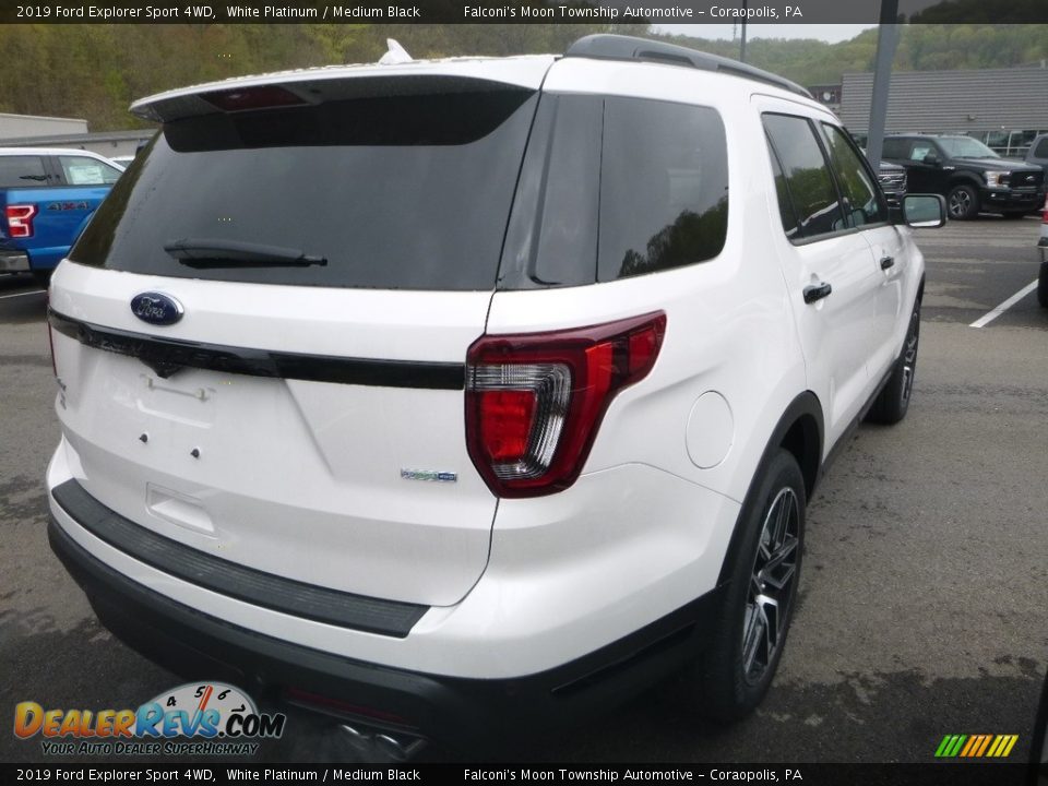 2019 Ford Explorer Sport 4WD White Platinum / Medium Black Photo #4