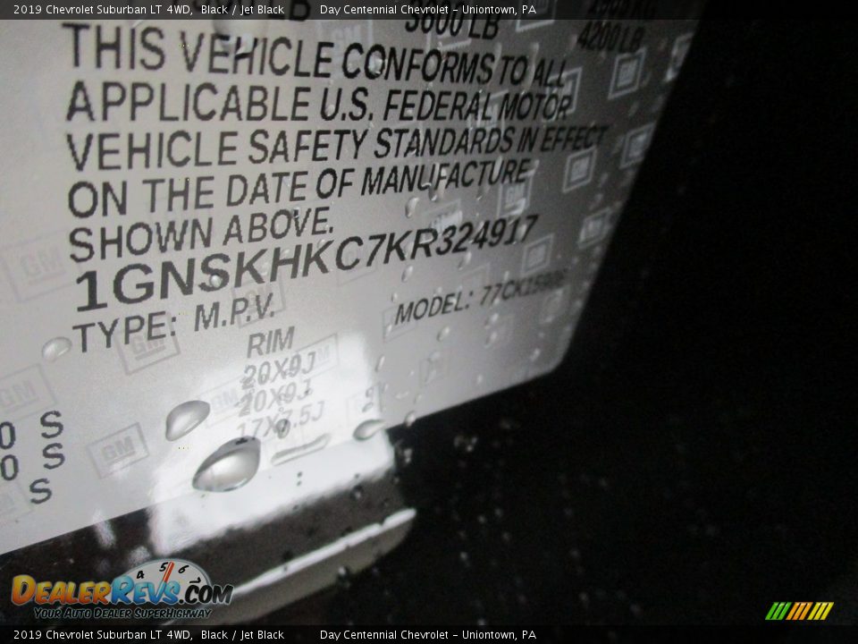 2019 Chevrolet Suburban LT 4WD Black / Jet Black Photo #19