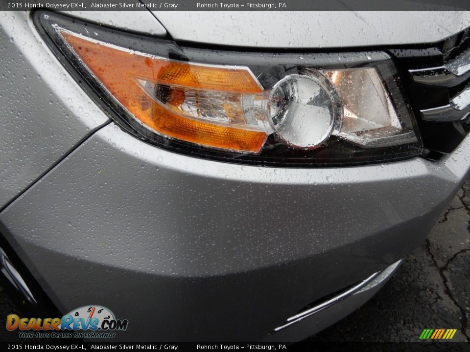2015 Honda Odyssey EX-L Alabaster Silver Metallic / Gray Photo #14