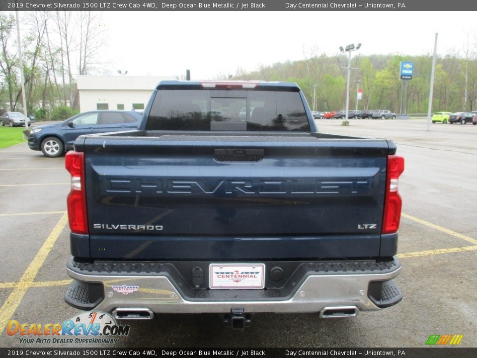 2019 Chevrolet Silverado 1500 LTZ Crew Cab 4WD Deep Ocean Blue Metallic / Jet Black Photo #4