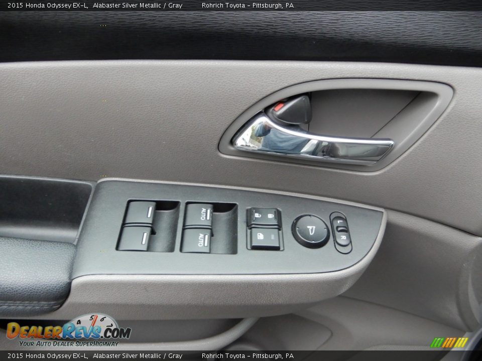 2015 Honda Odyssey EX-L Alabaster Silver Metallic / Gray Photo #20