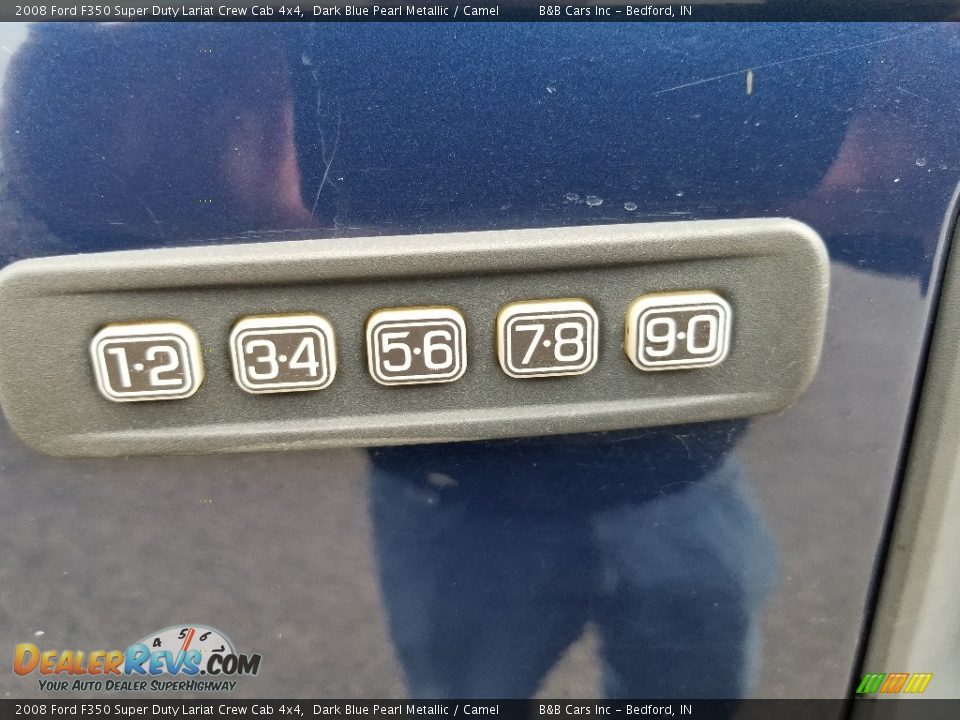 2008 Ford F350 Super Duty Lariat Crew Cab 4x4 Dark Blue Pearl Metallic / Camel Photo #31