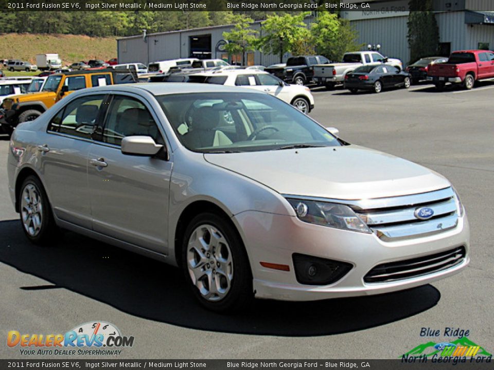 2011 Ford Fusion SE V6 Ingot Silver Metallic / Medium Light Stone Photo #2