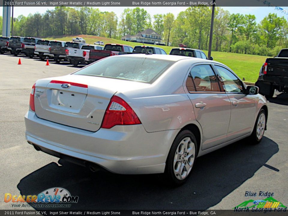 2011 Ford Fusion SE V6 Ingot Silver Metallic / Medium Light Stone Photo #4