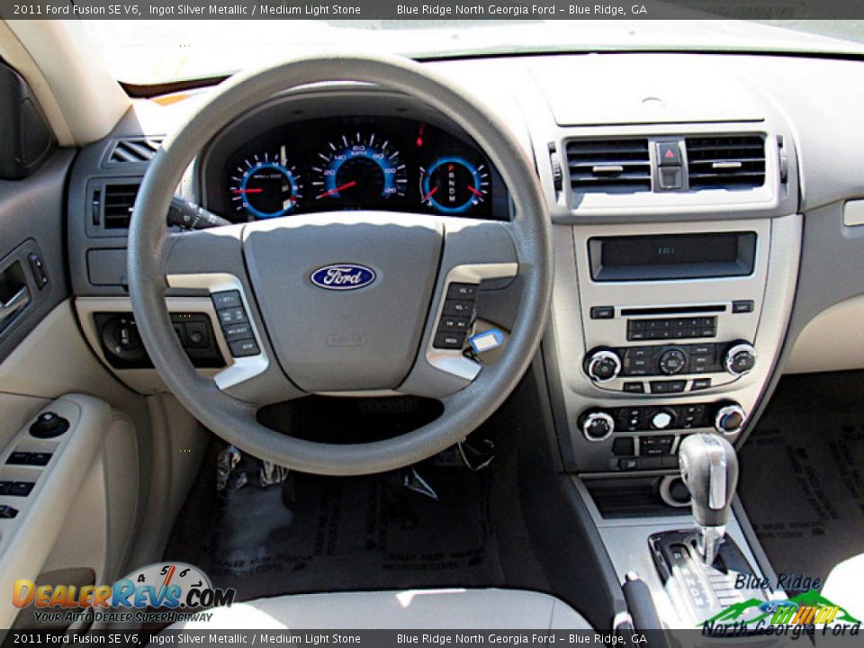 2011 Ford Fusion SE V6 Ingot Silver Metallic / Medium Light Stone Photo #9
