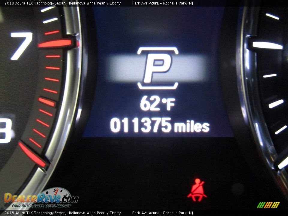 2018 Acura TLX Technology Sedan Bellanova White Pearl / Ebony Photo #22