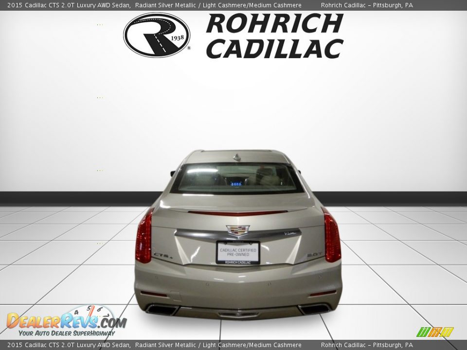 2015 Cadillac CTS 2.0T Luxury AWD Sedan Radiant Silver Metallic / Light Cashmere/Medium Cashmere Photo #4