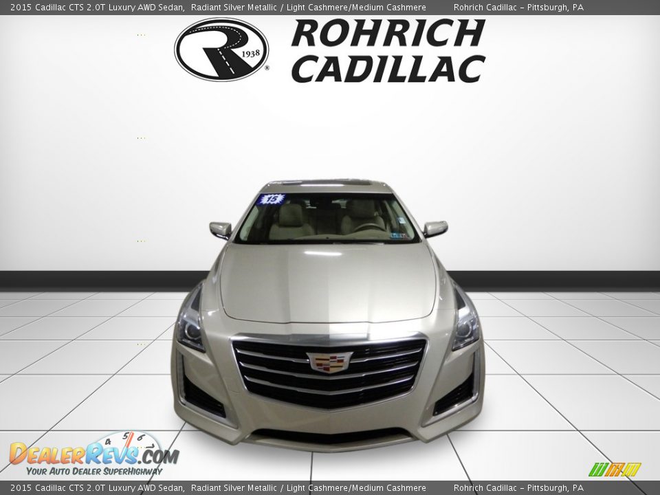 2015 Cadillac CTS 2.0T Luxury AWD Sedan Radiant Silver Metallic / Light Cashmere/Medium Cashmere Photo #8