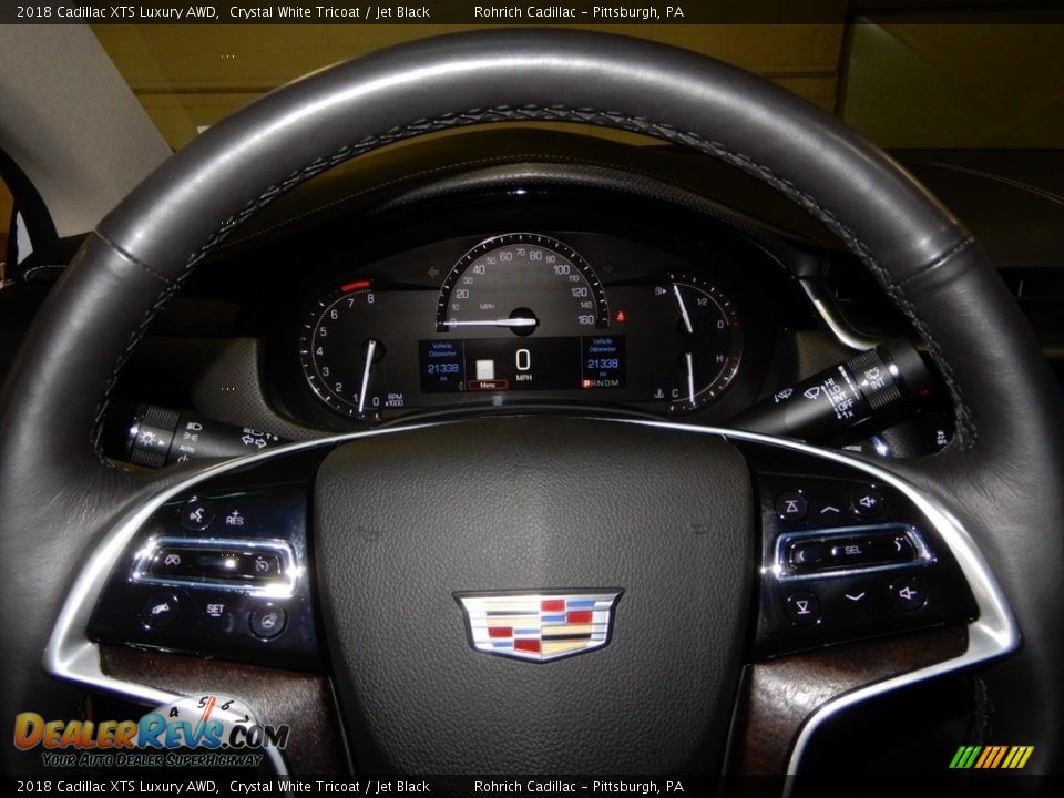 2018 Cadillac XTS Luxury AWD Crystal White Tricoat / Jet Black Photo #14