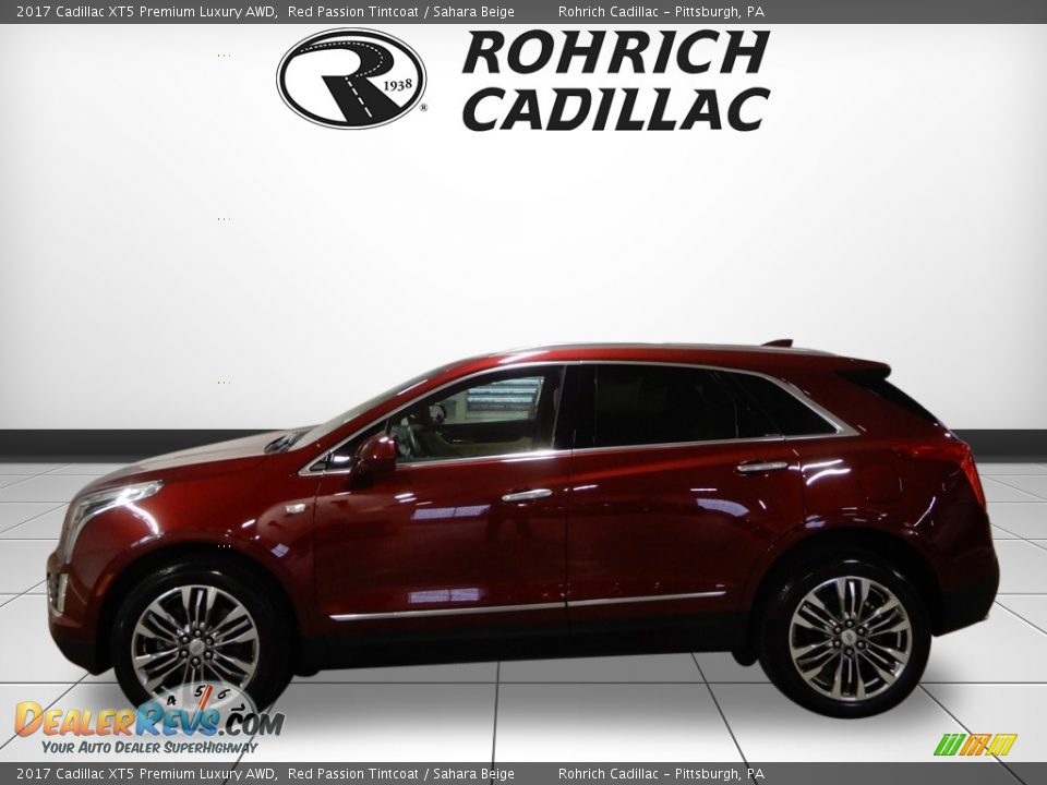 2017 Cadillac XT5 Premium Luxury AWD Red Passion Tintcoat / Sahara Beige Photo #2