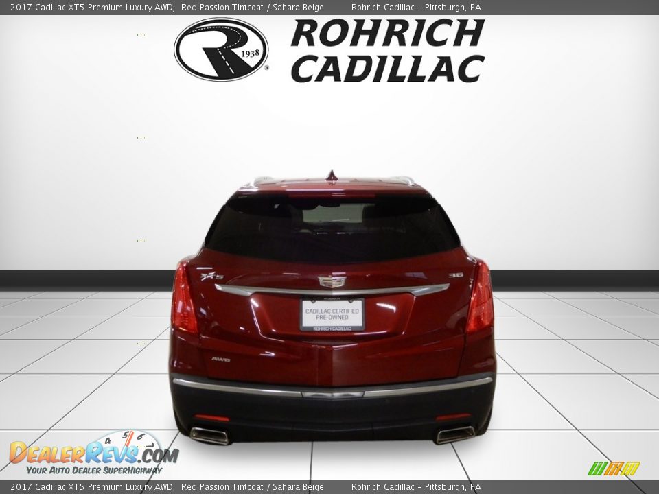 2017 Cadillac XT5 Premium Luxury AWD Red Passion Tintcoat / Sahara Beige Photo #4