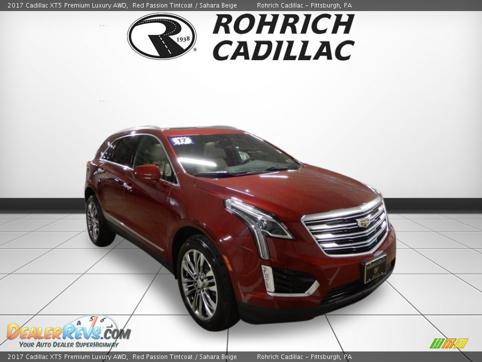 2017 Cadillac XT5 Premium Luxury AWD Red Passion Tintcoat / Sahara Beige Photo #7
