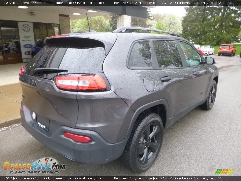 2017 Jeep Cherokee Sport 4x4 Diamond Black Crystal Pearl / Black Photo #2