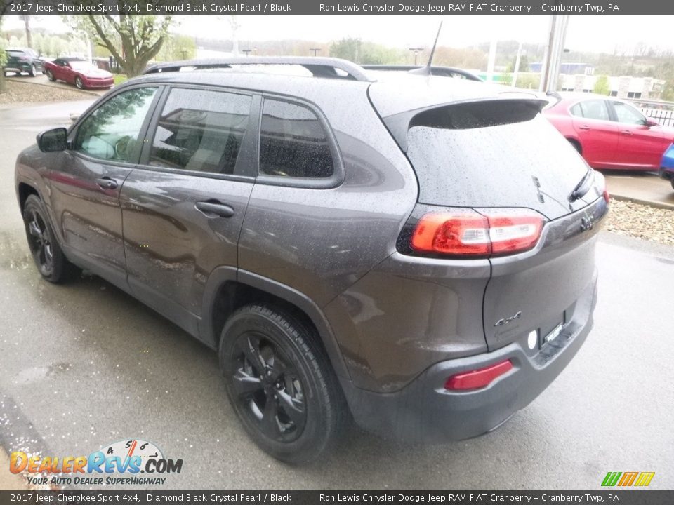 2017 Jeep Cherokee Sport 4x4 Diamond Black Crystal Pearl / Black Photo #7