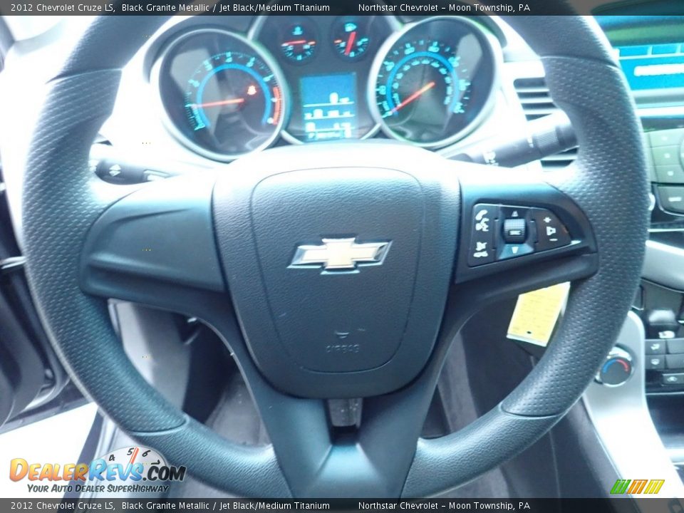 2012 Chevrolet Cruze LS Black Granite Metallic / Jet Black/Medium Titanium Photo #27