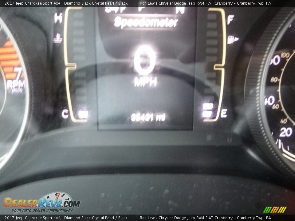 2017 Jeep Cherokee Sport 4x4 Diamond Black Crystal Pearl / Black Photo #17