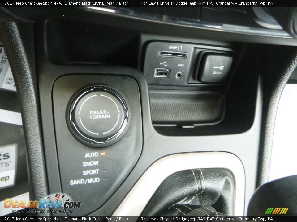 2017 Jeep Cherokee Sport 4x4 Diamond Black Crystal Pearl / Black Photo #20