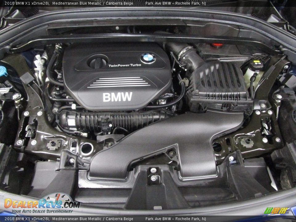 2018 BMW X1 xDrive28i Mediterranean Blue Metallic / Canberra Beige Photo #26