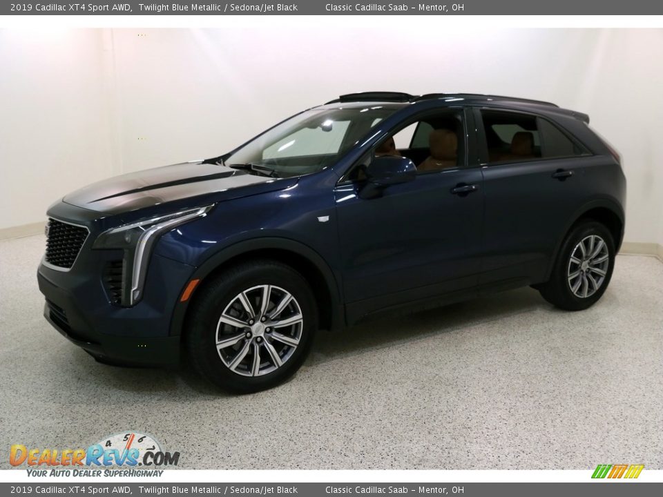 2019 Cadillac XT4 Sport AWD Twilight Blue Metallic / Sedona/Jet Black Photo #3