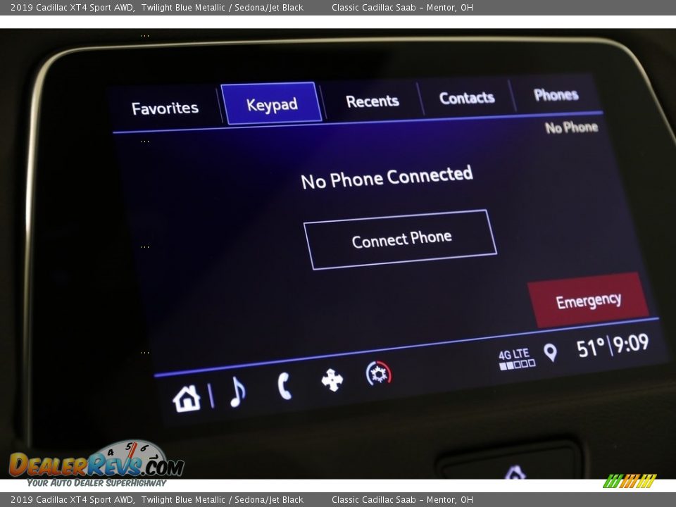 2019 Cadillac XT4 Sport AWD Twilight Blue Metallic / Sedona/Jet Black Photo #13