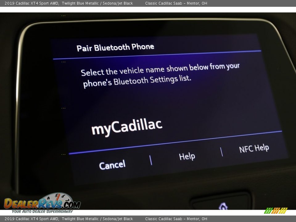 2019 Cadillac XT4 Sport AWD Twilight Blue Metallic / Sedona/Jet Black Photo #14