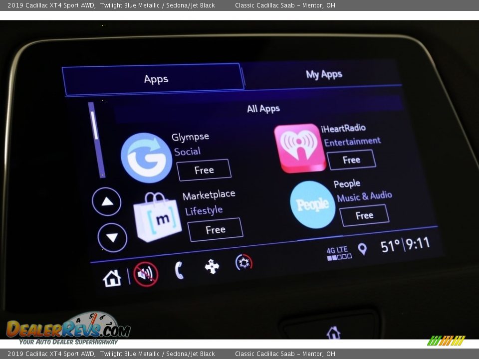 2019 Cadillac XT4 Sport AWD Twilight Blue Metallic / Sedona/Jet Black Photo #18