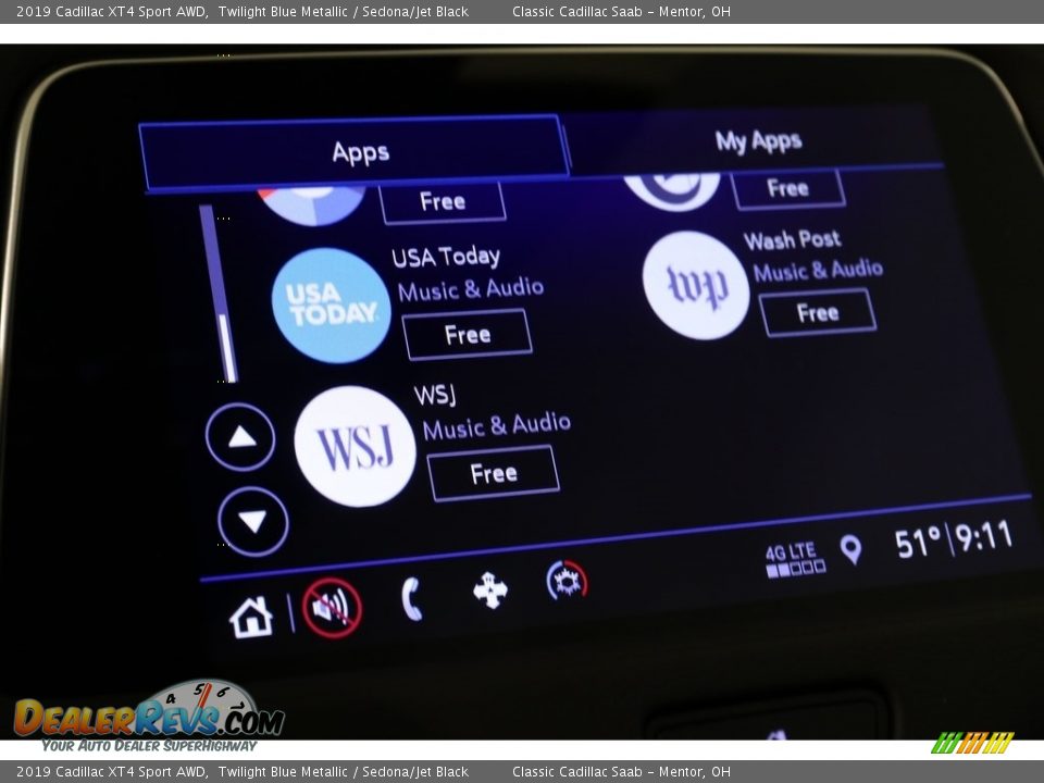 2019 Cadillac XT4 Sport AWD Twilight Blue Metallic / Sedona/Jet Black Photo #22