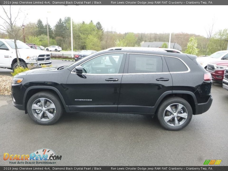 2019 Jeep Cherokee Limited 4x4 Diamond Black Crystal Pearl / Black Photo #2