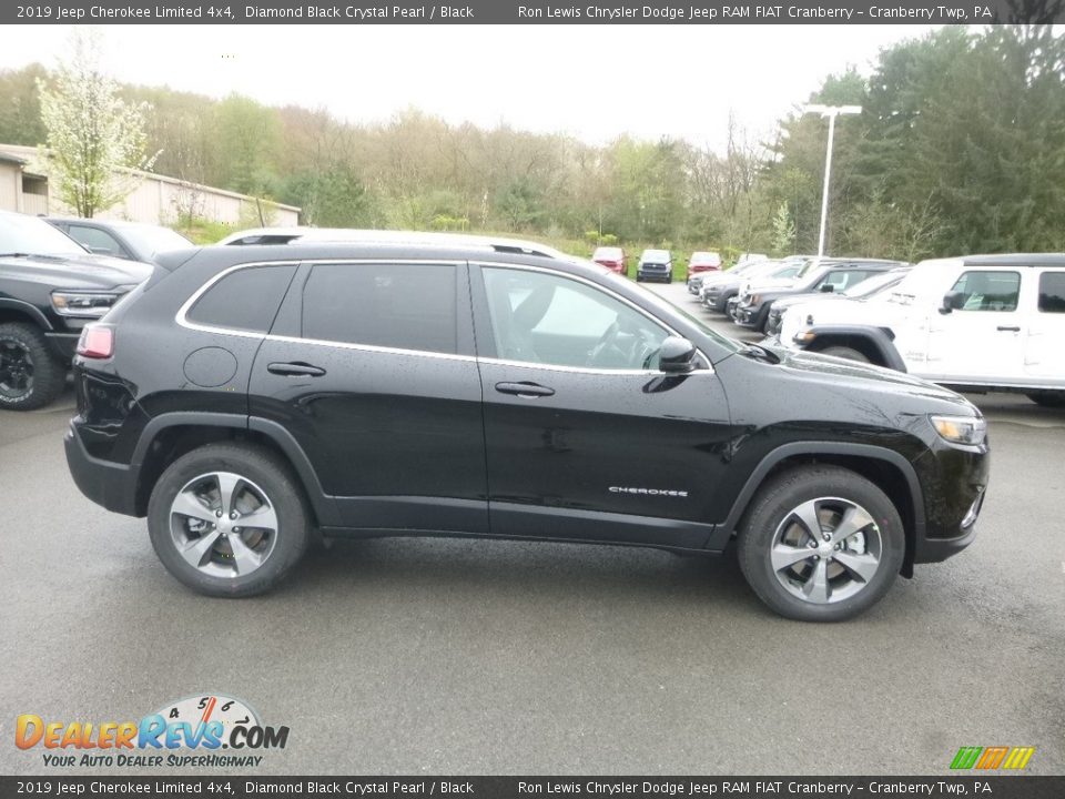 2019 Jeep Cherokee Limited 4x4 Diamond Black Crystal Pearl / Black Photo #6
