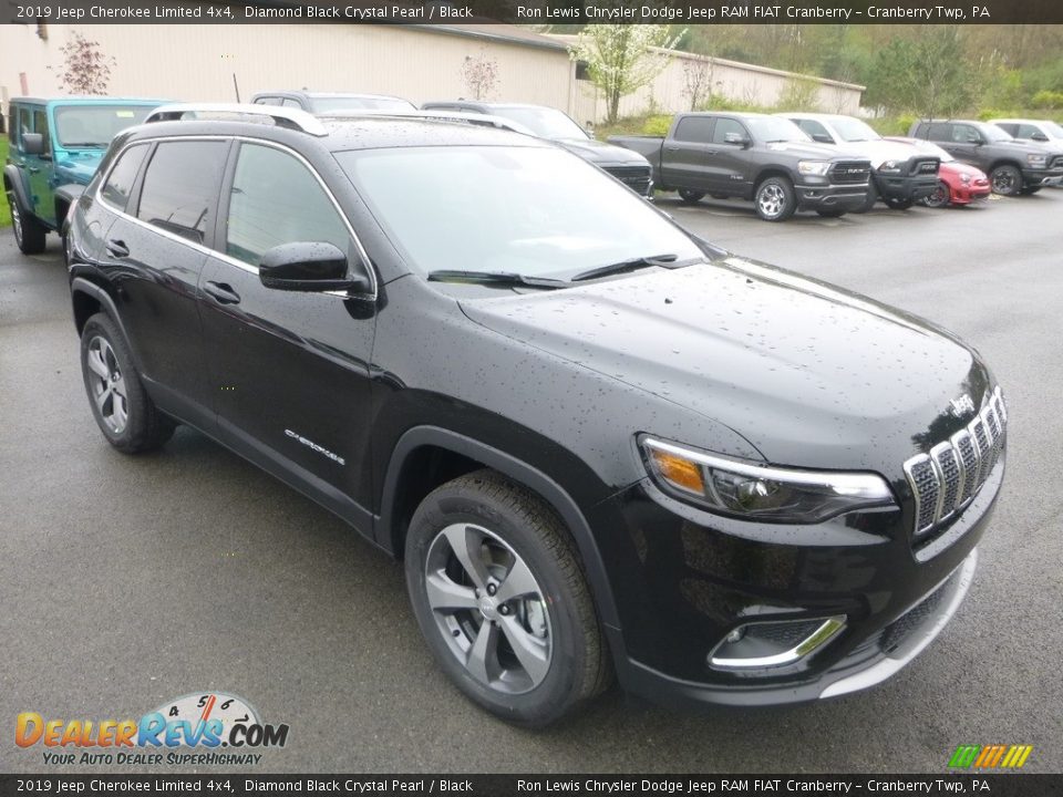 2019 Jeep Cherokee Limited 4x4 Diamond Black Crystal Pearl / Black Photo #7