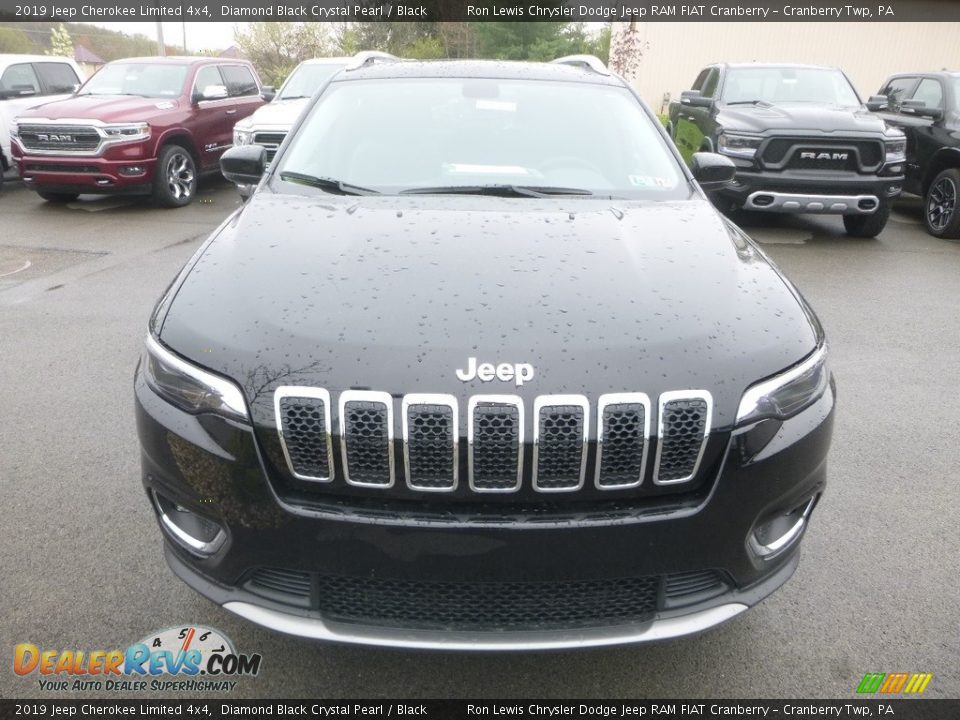 2019 Jeep Cherokee Limited 4x4 Diamond Black Crystal Pearl / Black Photo #8