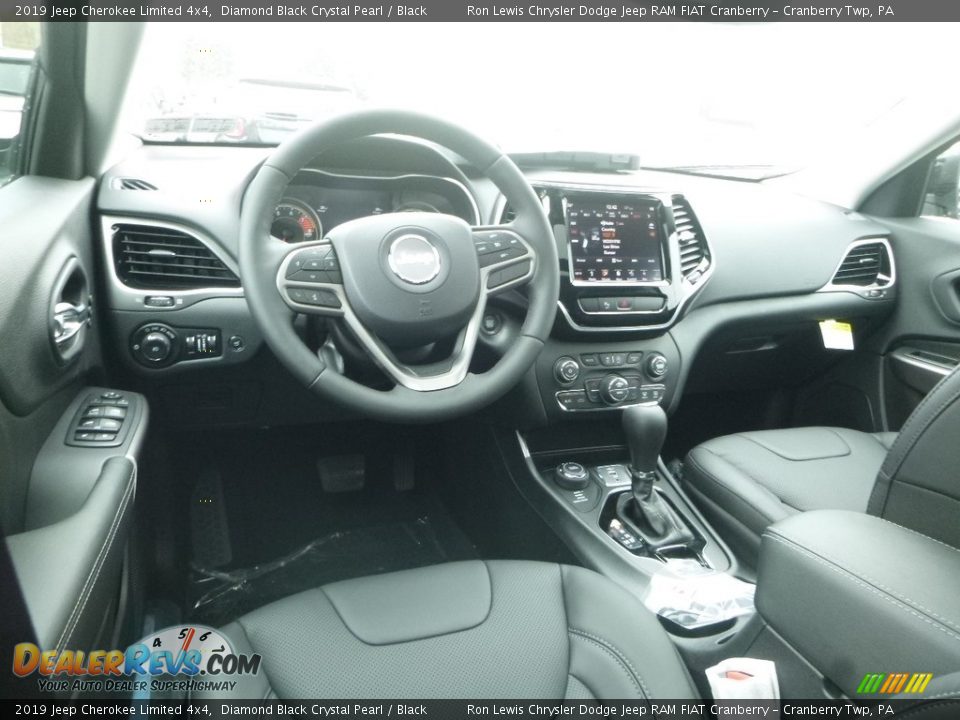 2019 Jeep Cherokee Limited 4x4 Diamond Black Crystal Pearl / Black Photo #14