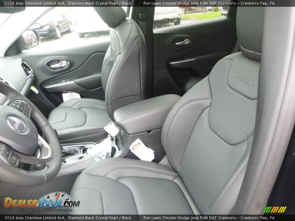 2019 Jeep Cherokee Limited 4x4 Diamond Black Crystal Pearl / Black Photo #16
