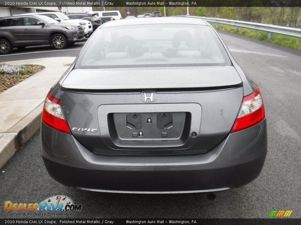 2010 Honda Civic LX Coupe Polished Metal Metallic / Gray Photo #8