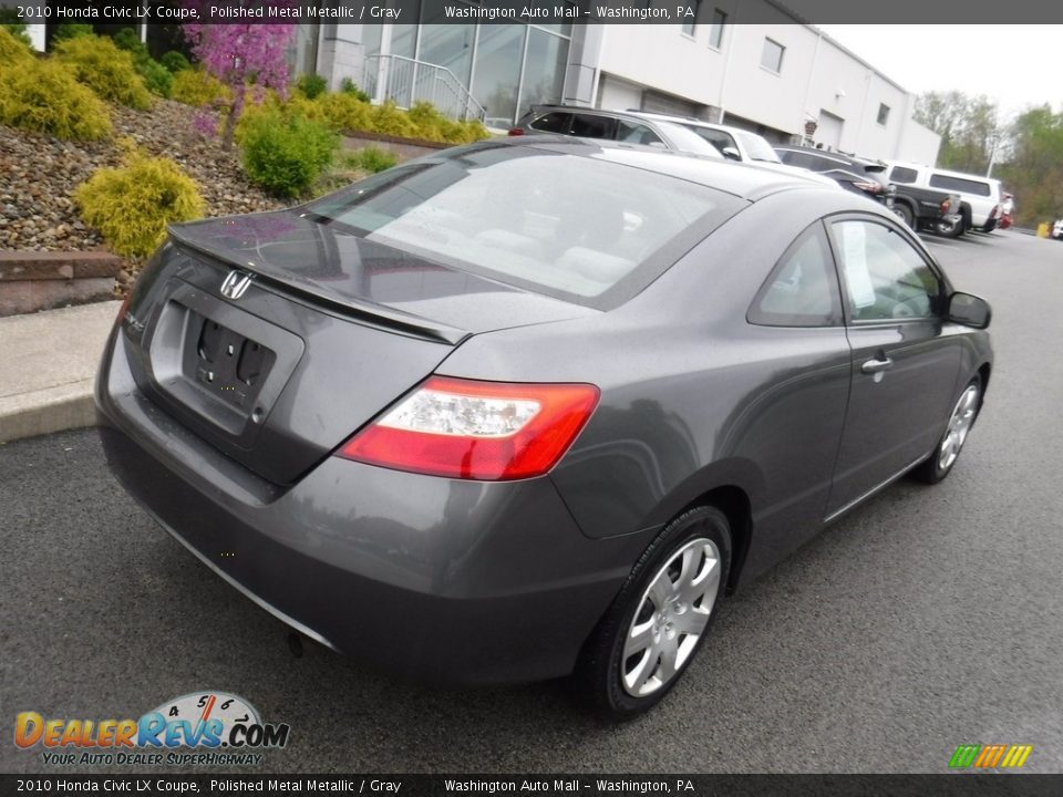 2010 Honda Civic LX Coupe Polished Metal Metallic / Gray Photo #9