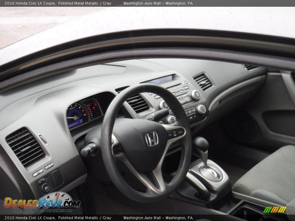 2010 Honda Civic LX Coupe Polished Metal Metallic / Gray Photo #10
