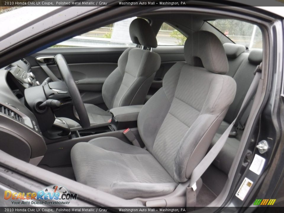 2010 Honda Civic LX Coupe Polished Metal Metallic / Gray Photo #11
