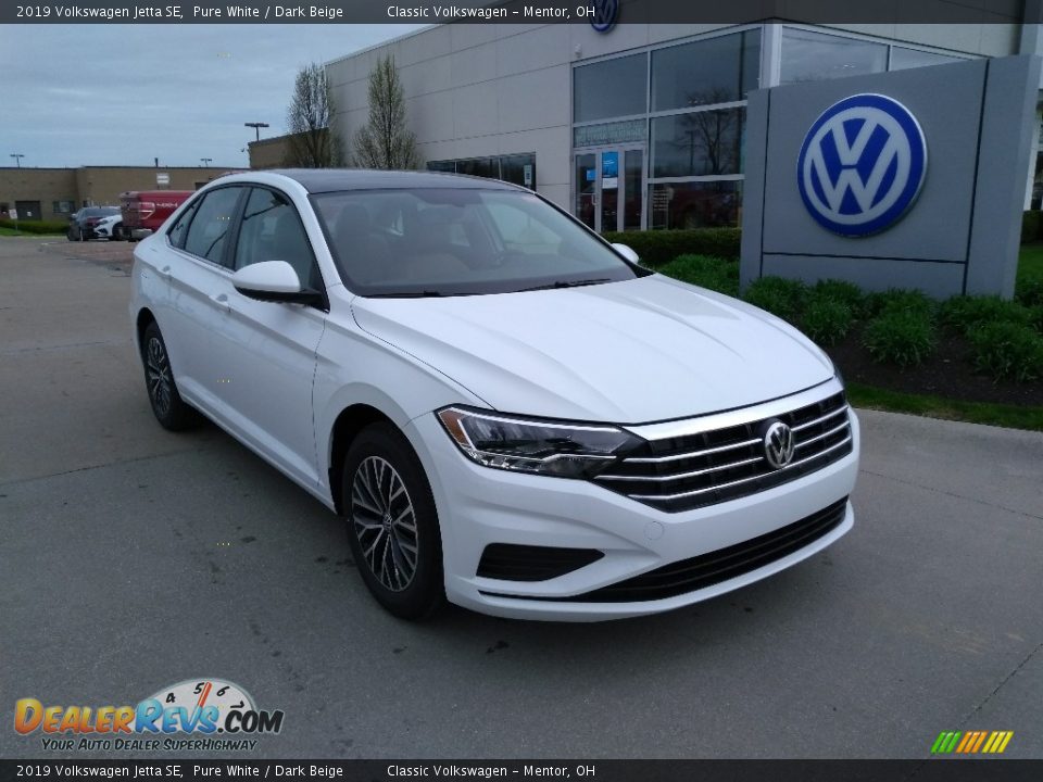 2019 Volkswagen Jetta SE Pure White / Dark Beige Photo #1