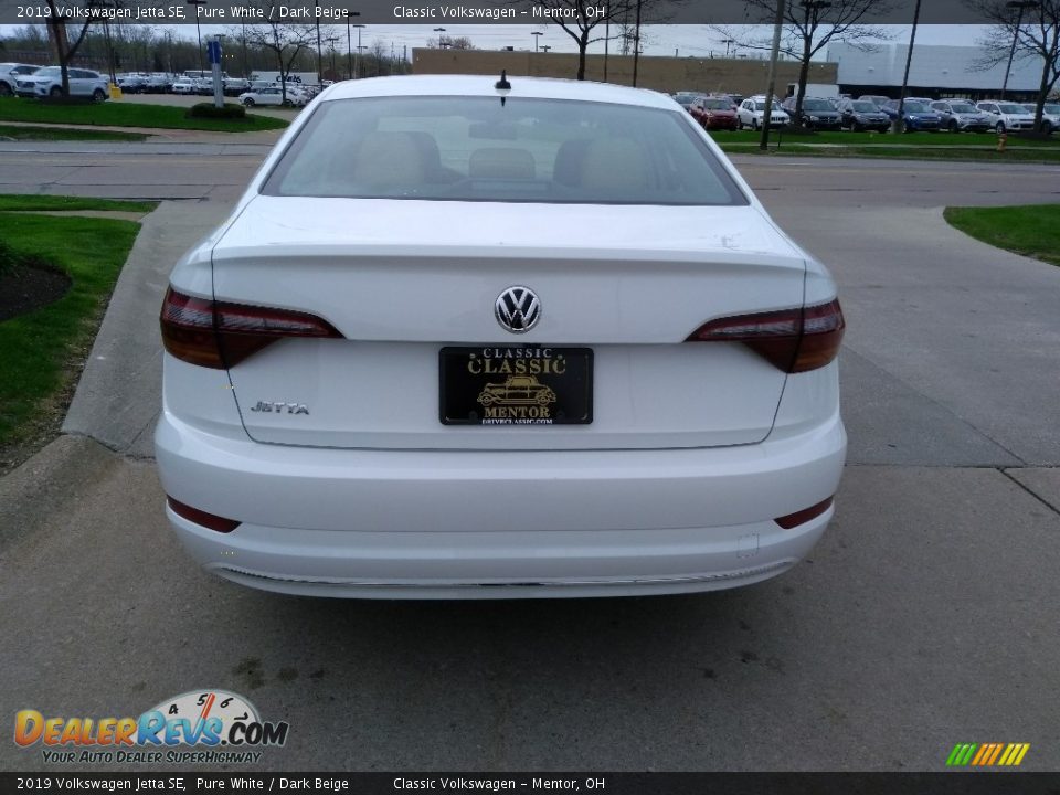 2019 Volkswagen Jetta SE Pure White / Dark Beige Photo #5