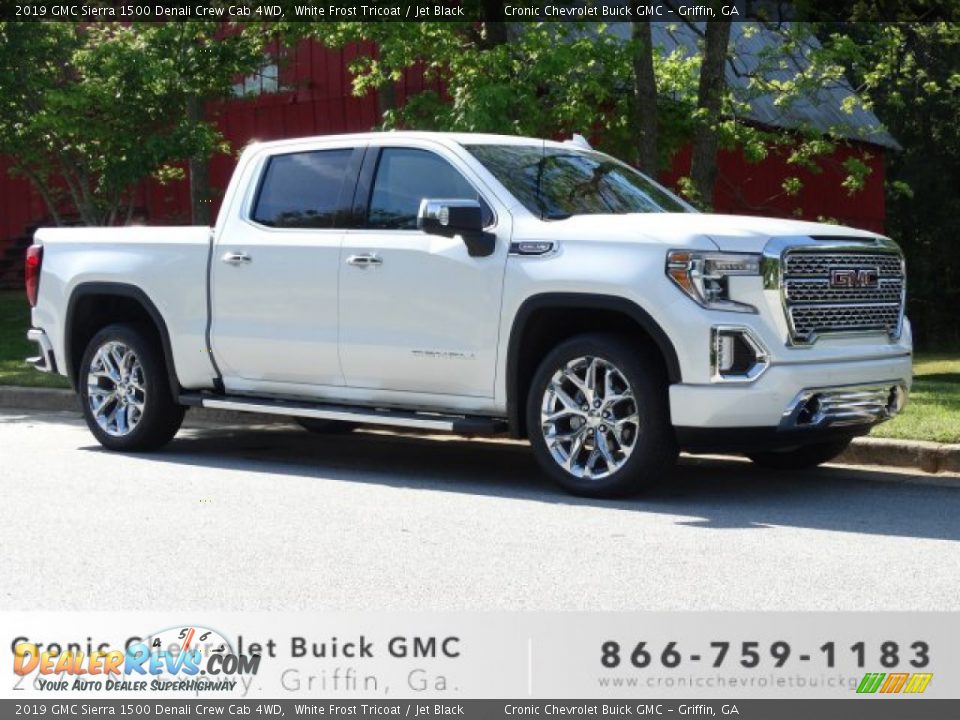 2019 GMC Sierra 1500 Denali Crew Cab 4WD White Frost Tricoat / Jet Black Photo #1