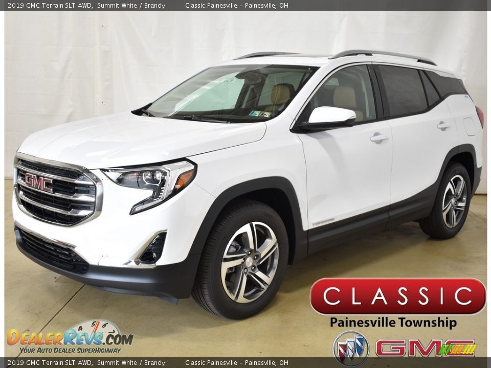 2019 GMC Terrain SLT AWD Summit White / Brandy Photo #1