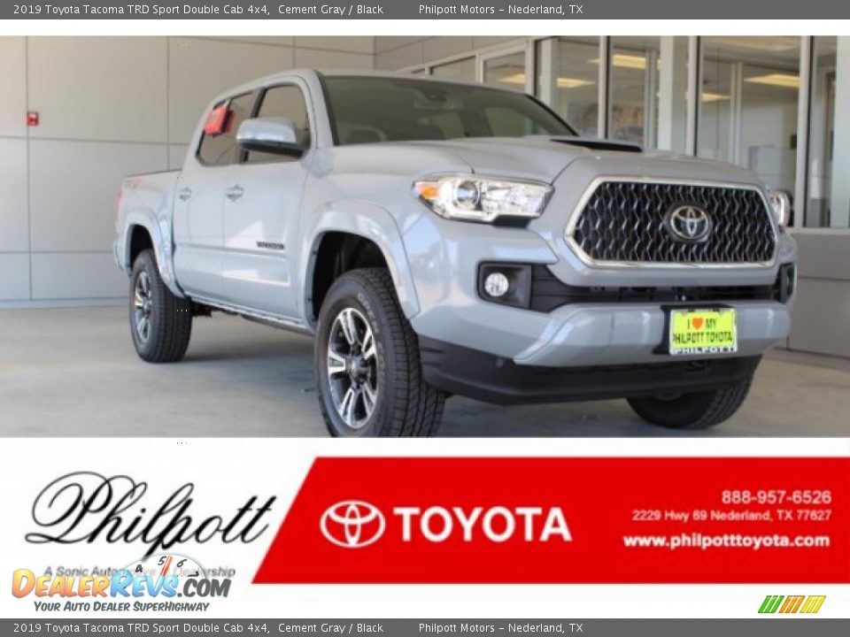 2019 Toyota Tacoma TRD Sport Double Cab 4x4 Cement Gray / Black Photo #1