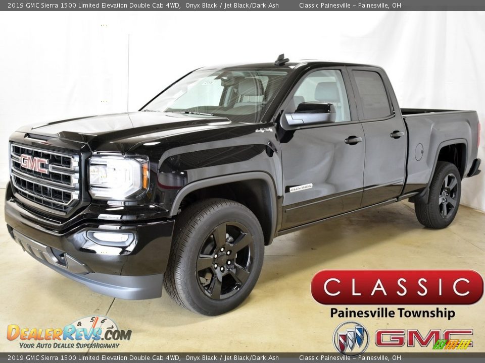 2019 GMC Sierra 1500 Limited Elevation Double Cab 4WD Onyx Black / Jet Black/Dark Ash Photo #1
